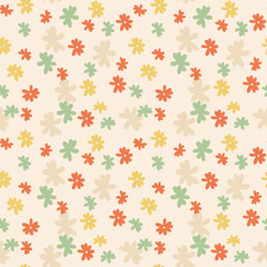 Seamless Spring pattern , Surface  pattern design,  Floral and Dots pattern, Textile design
