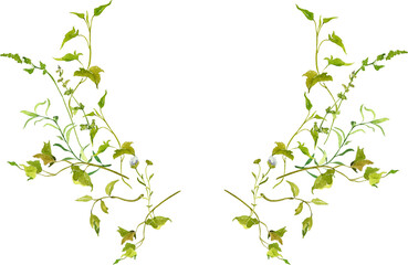 Watercolor wild flowers, greenery wreath, flower frame, floral decoration, perfect for wedding invitation, bridal shower, baby shower, save the date, greeting card