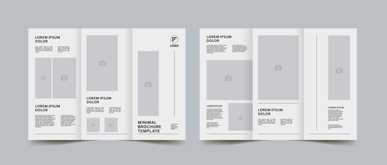 Fototapeta na wymiar simple minimal trifold brochure design 