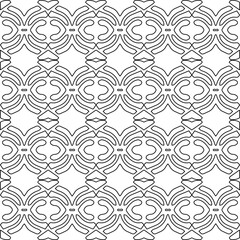 Stylish texture with figures from lines.Abstract geometric black and white pattern for web page, textures, card, poster, fabric, textile. Monochrome graphic repeating design. 