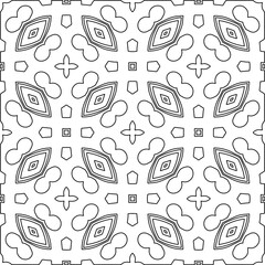 Stylish texture with figures from lines.Abstract geometric black and white pattern for web page, textures, card, poster, fabric, textile. Monochrome graphic repeating design. 