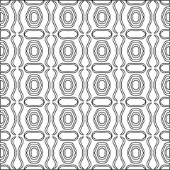 Stylish texture with figures from lines.Abstract geometric black and white pattern for web page, textures, card, poster, fabric, textile. Monochrome graphic repeating design. 