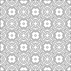 
Stylish texture with figures from lines.Abstract geometric black and white pattern for web page, textures, card, poster, fabric, textile. Monochrome graphic repeating design. 