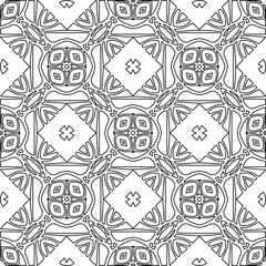 
Stylish texture with figures from lines.Abstract geometric black and white pattern for web page, textures, card, poster, fabric, textile. Monochrome graphic repeating design. 