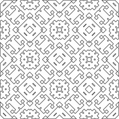 
Stylish texture with figures from lines.Abstract geometric black and white pattern for web page, textures, card, poster, fabric, textile. Monochrome graphic repeating design. 
