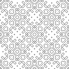 
Stylish texture with figures from lines.Abstract geometric black and white pattern for web page, textures, card, poster, fabric, textile. Monochrome graphic repeating design. 