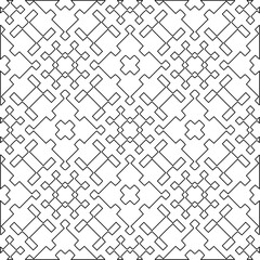 
Stylish texture with figures from lines.Abstract geometric black and white pattern for web page, textures, card, poster, fabric, textile. Monochrome graphic repeating design. 