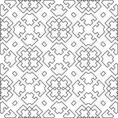 
Stylish texture with figures from lines.Abstract geometric black and white pattern for web page, textures, card, poster, fabric, textile. Monochrome graphic repeating design. 