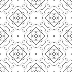 
Stylish texture with figures from lines.Abstract geometric black and white pattern for web page, textures, card, poster, fabric, textile. Monochrome graphic repeating design. 