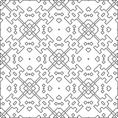 
Stylish texture with figures from lines.Abstract geometric black and white pattern for web page, textures, card, poster, fabric, textile. Monochrome graphic repeating design. 