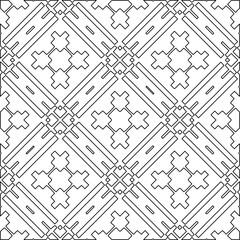 
Stylish texture with figures from lines.Abstract geometric black and white pattern for web page, textures, card, poster, fabric, textile. Monochrome graphic repeating design. 