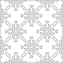
Stylish texture with figures from lines.Abstract geometric black and white pattern for web page, textures, card, poster, fabric, textile. Monochrome graphic repeating design. 