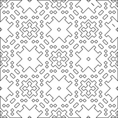 
Stylish texture with figures from lines.Abstract geometric black and white pattern for web page, textures, card, poster, fabric, textile. Monochrome graphic repeating design. 