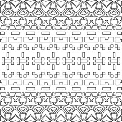 
Stylish texture with figures from lines.Abstract geometric black and white pattern for web page, textures, card, poster, fabric, textile. Monochrome graphic repeating design. 