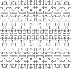 Stylish texture with figures from lines.Abstract geometric black and white pattern for web page, textures, card, poster, fabric, textile. Monochrome graphic repeating design. 