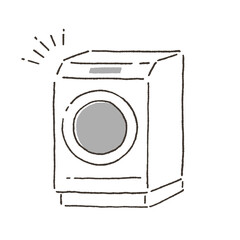 シンプルな洗濯機のイラスト