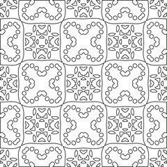 Stylish texture with figures from lines.Abstract geometric black and white pattern for web page, textures, card, poster, fabric, textile. Monochrome graphic repeating design. 