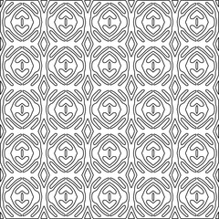 Stylish texture with figures from lines.Abstract geometric black and white pattern for web page, textures, card, poster, fabric, textile. Monochrome graphic repeating design. 