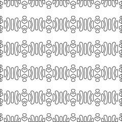 Stylish texture with figures from lines.Abstract geometric black and white pattern for web page, textures, card, poster, fabric, textile. Monochrome graphic repeating design. 