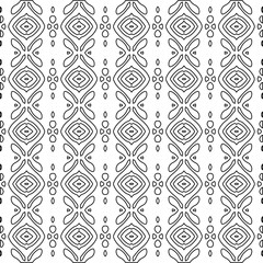 Stylish texture with figures from lines.Abstract geometric black and white pattern for web page, textures, card, poster, fabric, textile. Monochrome graphic repeating design. 