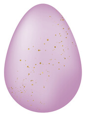 Purple Easter Egg with Glitter Pattern