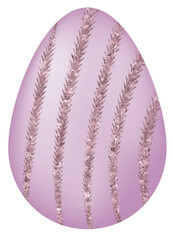 Purple Easter Egg with Glitter Pattern