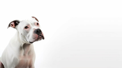 Obraz premium animal on the white Background dog pit bull generative ai