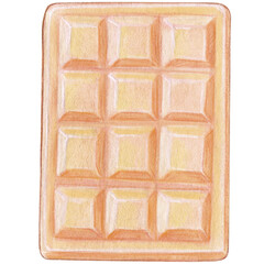 watercolor hand drawn chocolate bar