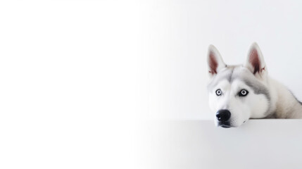 animal on the white Background dog generative ai