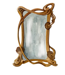 antique mirror frame,Mirror art nouveau