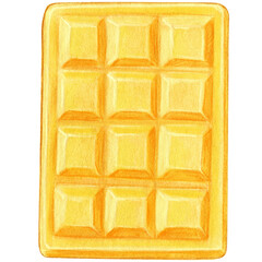 watercolor hand drawn chocolate bar