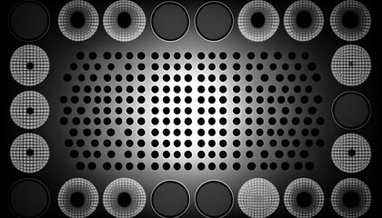 A grid of circles that increase in size from left to right  Generative AI