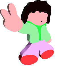 3d hip hop boy in pink pants