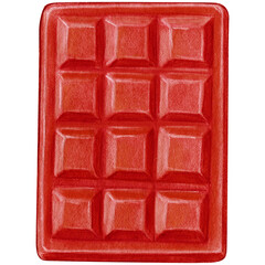 watercolor hand drawn chocolater bar