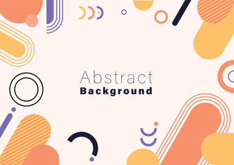 abstract geometric background, geometric shape elements on yellow background, vector illustration minimal theme template for backdrop, social media, web sites, banner.