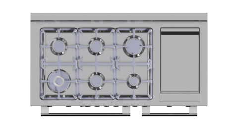 Top view of the gas hob