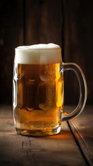 A Mug  of Beer In a Rustic Setting