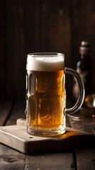 A Mug  of Beer In a Rustic Setting