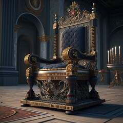 royal throne. royal chair. Generative AI