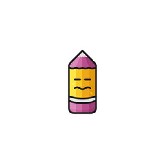 cute pencil illustration logo design