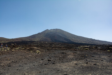 Fototapeta na wymiar Volcanic landscape in El Teide National Park on Tenerife, Spain