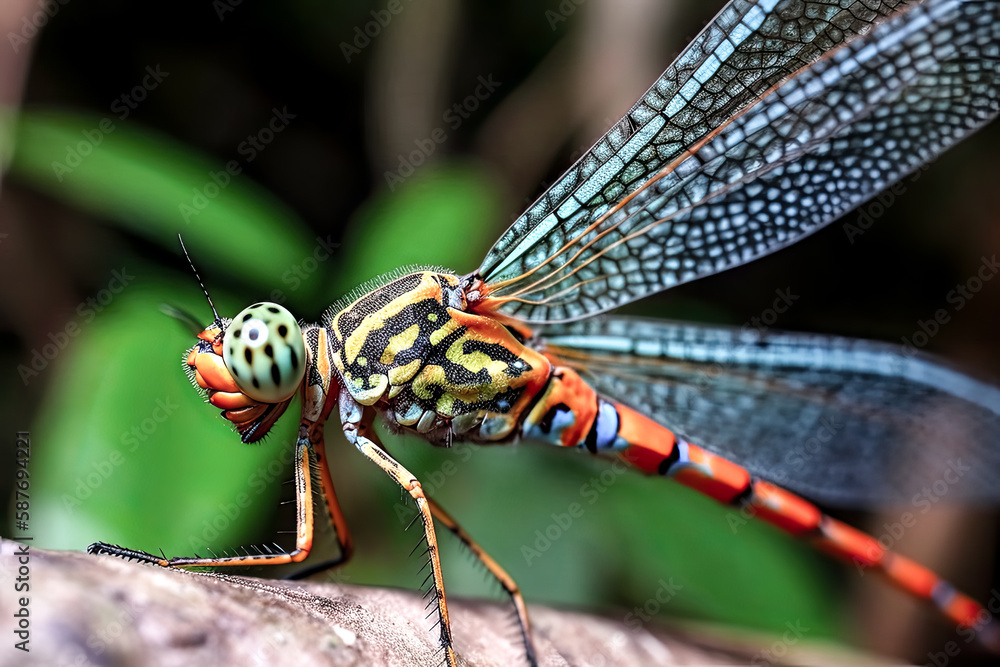 Poster a mesmerizing image of an insect is displayed, its intricate details brought to life through vivid c