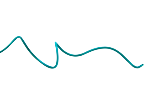 green wire cable of usb and adapter isolated on white background.Electronic Connector.Selection focus.