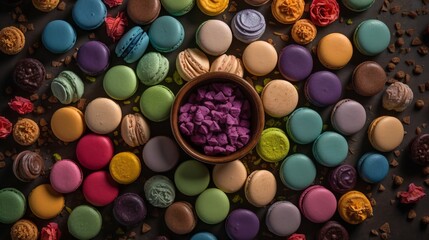 Obraz na płótnie Canvas Sweet and Colorful Macarons