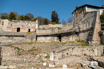 historic roman theater of Brescia, Italy