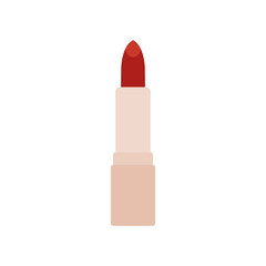 Lipstick flat design vector illustration isolated on white background