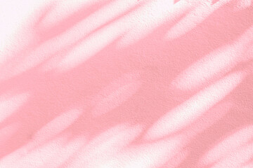 Abstract light shadow of pink leaves bokeh blurred background. Natural diagonal leaves tree branch...