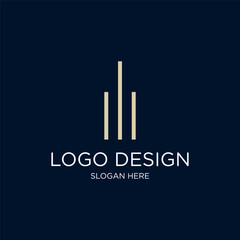 Abstract Geometric Finance Stock Exchange, Stock Cart Logo