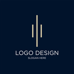 Abstract Geometric Finance Stock Exchange, Stock Cart Logo