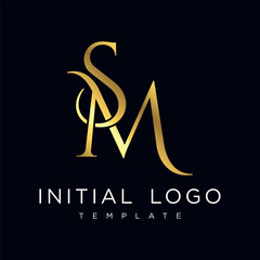 SM Elegant Luxury Initial Letter Logo Template